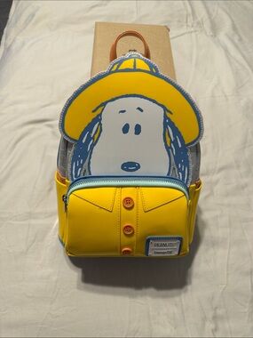 Loungefly Peanuts Snoopy Yellow and Blue Mini Backpack